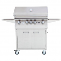 lion 32 inch stainless steel propane gas grill on cart thumbnail