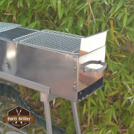 party griller 32 inch stainless steel charcoal grill open side vents thumbnail
