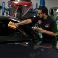 Cleaning and Detailing Tesla Model S windshield with Chemical Gyus Microfiber Towel thumbnail