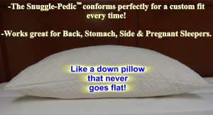 snuggle pedic pillow conforms and keeps its shape thumbnail