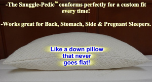 snuggle pedic pillow conforms and keeps its shape thumbnail
