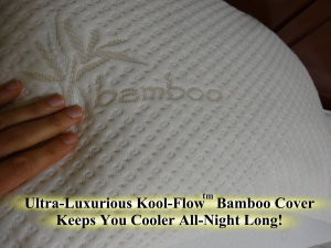 snuggle pedic pillow kool flow bamboo cover thumbnail