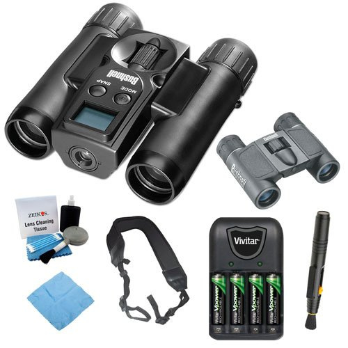 Bushnell 111026 ImageView 10x25 Roof Prism Binocular w/ VGA Digital Camera + Folding Prism Binocular + Charger w/ 4pcs AAA Batteries + Accessory Kit Review main image