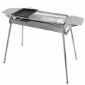 WolfWise Portable Folding Stainless Steel Charcoal Grill with Grill Pan Party Grill Cookouts BBQ for Camping Hiking Review thumbnail