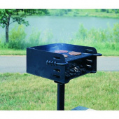 Heavy Duty ParkGrill - An in-ground post mounted swiveling grill thumbnail